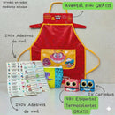 Combo Colégio Duplo + Brindes  (Avental Fini + estojo + 40 etiquetas termocolantes + Quadro de rotina PDF + Ebook de atividades PDF)