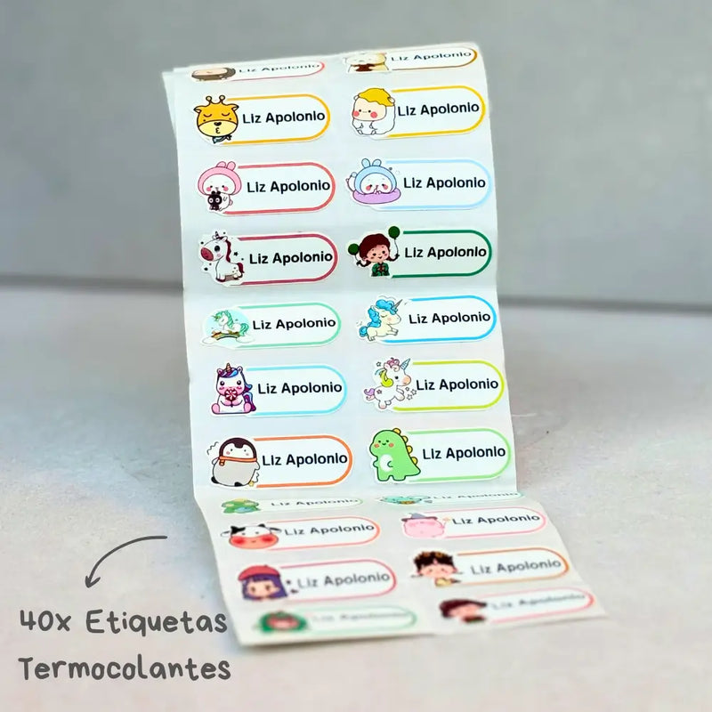 40 Etiquetas termocolantes para roupas