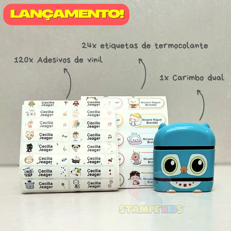 Combo Colégio dual + Brinde  (120 adesivos + 24 etiquetas + Quadro de rotina + Ebook de atividades)