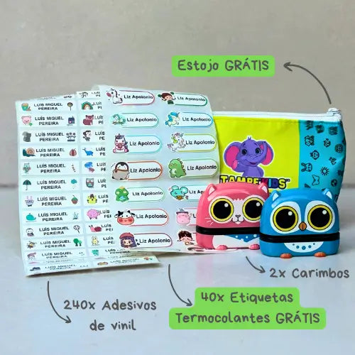 Combo Colégio Duplo + Brinde  (Grátis estojo + 40 etiquetas termocolantes + Quadro de rotina + Ebook de atividades)